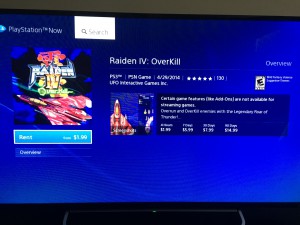 Raiden IV, un des jeux les moins chers proposés à la demande