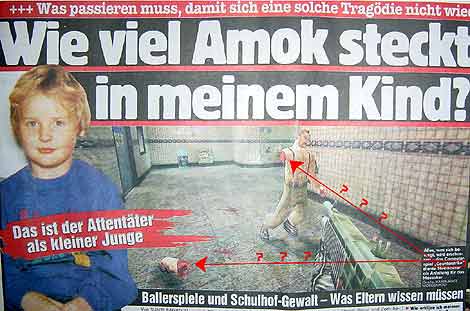 Couverture du Bild sur la tuerie d'Erfurt